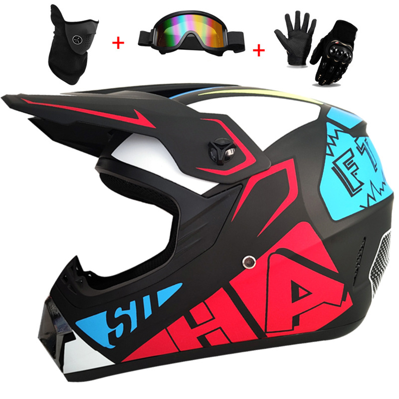 Mountain Biking Helmet Full Face - Комплект из 3 детских внедорожных шлемов,