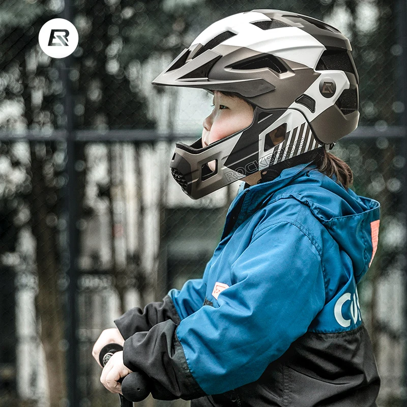 Mountain Biking Helmet Full Face - Детский велосипедный шлем ROCKBROS с отстегивающимся