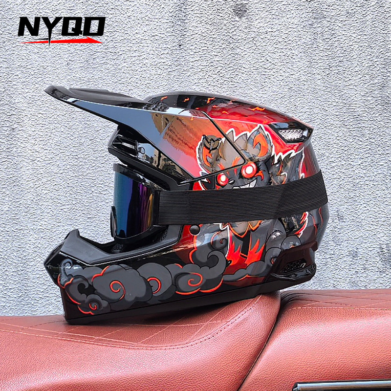 Mountain Biking Helmet Full Face - Orz Внедорожный трехсекционный шлем для скоростного