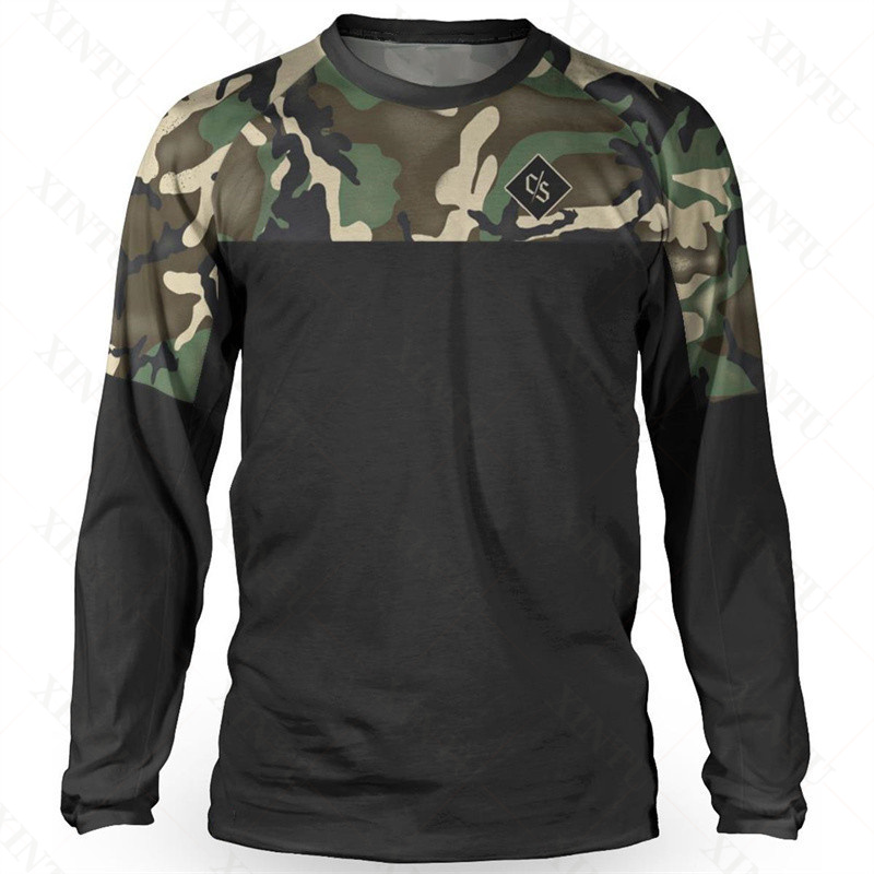 Mountain Biking Clothes - Футболка мужская Свободная с длинным рукавом,