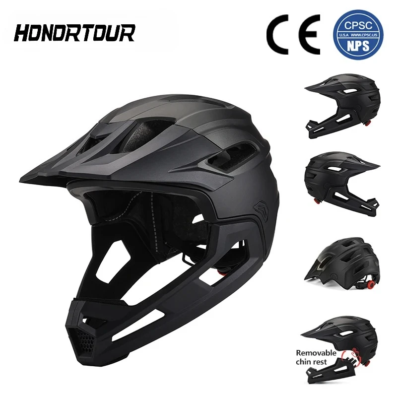 Mountain Biking Helmet Full Face - Велосипедный шлем Eastinear для взрослых, полнолицевой,